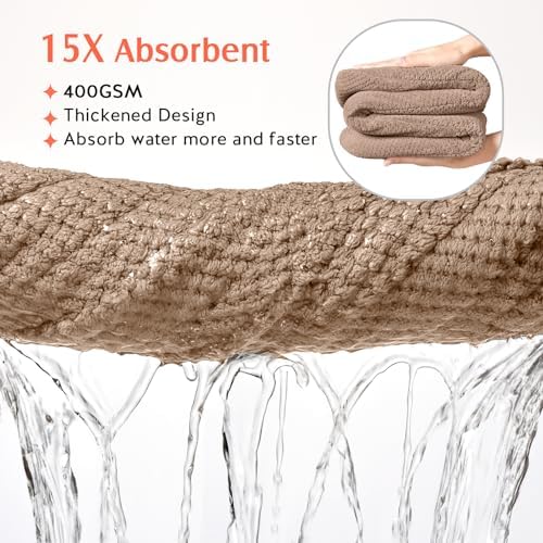 YFONG 2 Pack Large Microfiber Hair Towel Wrap for Women, Quick Dry Turban - Image 2