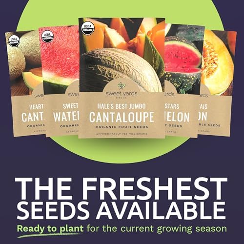 Organic Melon Seeds Variety Pack - 10 Individual Packs - 2026 Season - Sugar Baby, Charentais, Hearts of Gold and More! for Indoor & Outdoor Planting (Non-GMO, Certified Organic) - Image 3