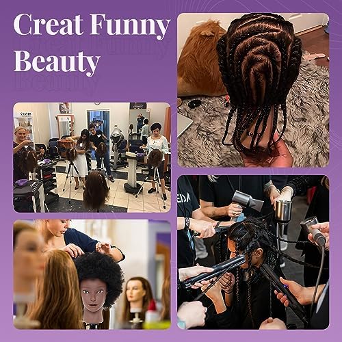 Afro Mannequin Head with 100% Real Human Hair for Curly Hair Styling - Image 4