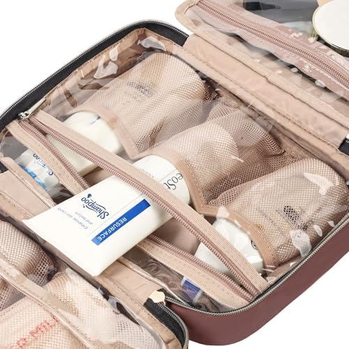 NISHEL Travel Toiletry Bag for women, Portable Hanging makeup Organizer - Image 6