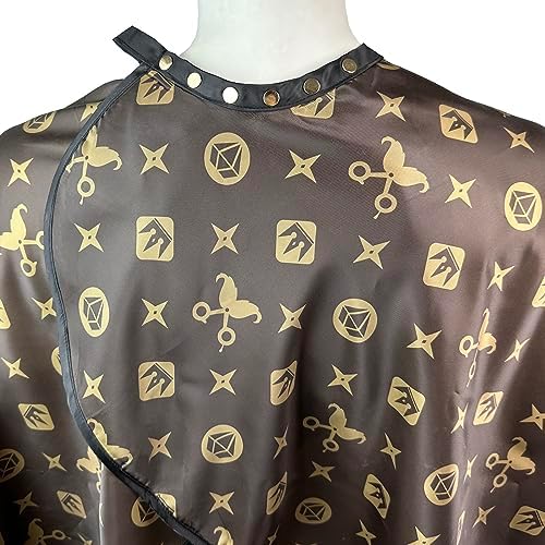 Barber Capes for Men Professional Haircut Capes with Snaps Salon Capes for Stylist -63"*56"(Brown) - Image 2