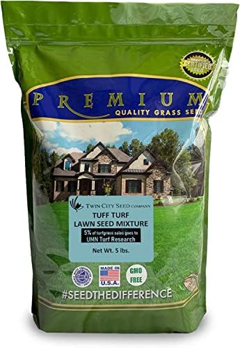Tuff Turf, Lawn Grass Seed Mixture, 5 lb by TwinCitySeedCo