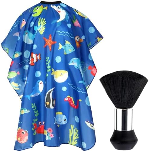 FEBSNOW Kids Haircut Cape, Professional Barber Cape with Neck Duster Brush by HOMECRAFTBEAUTYBABY