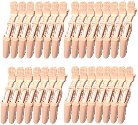 30 Pack Alligator Hair Clips, Sectioning Clips for Salon Coloring, Cutting & Styling, Durable Plastic Barber Hairdressing Tools, Strong Grip Crocodile Clips for Women Men Kids (Dusty Pink) by Unknown