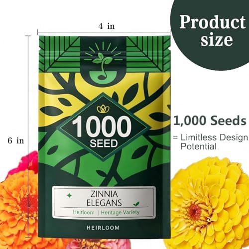 Zinnia Elegans Seeds for Planting Outdoor, 1000 Annual Gardens Flower Seeds - Image 7
