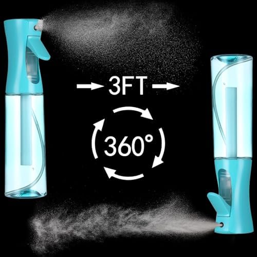 Hair Brush Set with Continuous Spray Bottle，Slick Back Hair Brush Back Brushing, Combing, Slicking Hair (Blue) - Image 3
