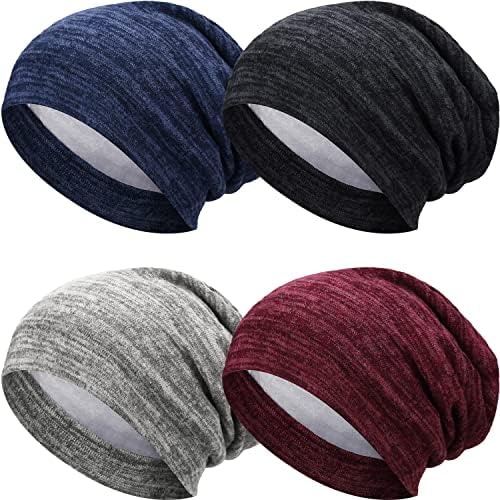 SATINIOR 4 Pcs Satin Lined Sleep Cap by SATINIOR
