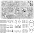 190 Pcs Hair Jewelry for Braids,Gold Hair Jewelry for Braid Accessories,Loc Jewelry for Hair Dreadlock with Ring Cuffs Clips Charm Dreadlock Accessories Hair Decorations for Men Women Girl (Silver) by Belinreli
