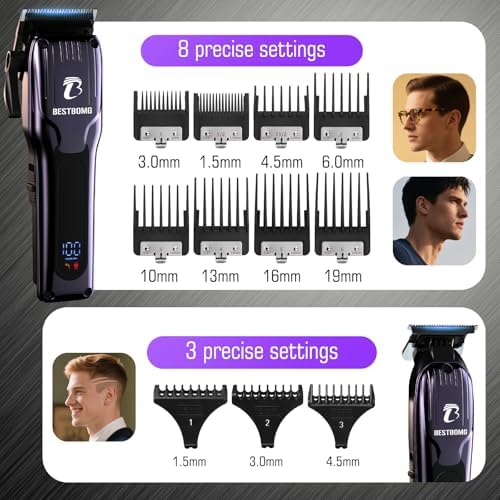 BESTBOMG® Hair Clippers for Men, Clipper, Trimmer & Shaver Set, BS-808C - Image 6