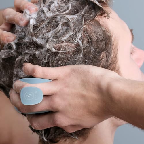 Ecoed 2 PC Scalp Massager Shampoo Brush, Scalp Scrubber & Exfoliator(Blue) - Image 6