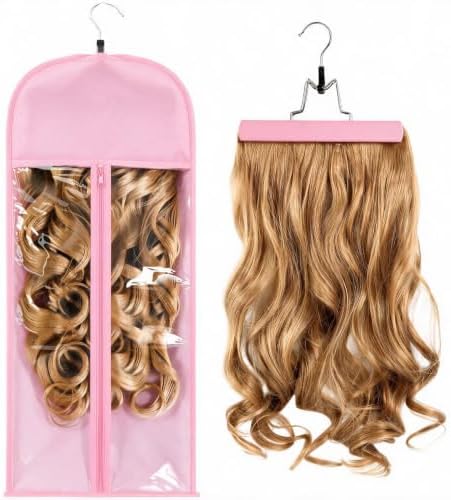 Hair Extension Holder - Wig Storage Bags with Hanger for Hair Extension Storage by Unknown