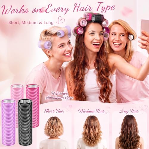 WILLBOND 4 Pcs Aluminum Thermal Hair Rollers for Women, 4.1 X 1.2 Inch - Image 6