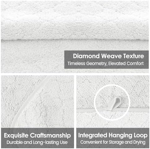 JML Microfiber Bath Towels Set of 2, 30 in x 60 in, White - Image 4