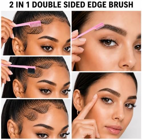 Aigee Slick Back Hair Brush & Edge Brushes and Combs Set,6Pcs in box - Image 6