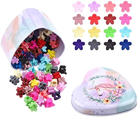 128PCS Baby Girls Mini Hair Claw Clips Flower Hair Hair Accessories Barrattes for School Girls Kids Teens by choicbaby