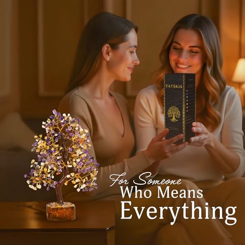 YATSKIA Amethyst Citrine Crystal Tree of Life, Unique Gifts for Women, Sister & Friends, Handmade Gemstone Tree, Living Room, Bedroom & Office Decor, Birthday Gifts - Image 4