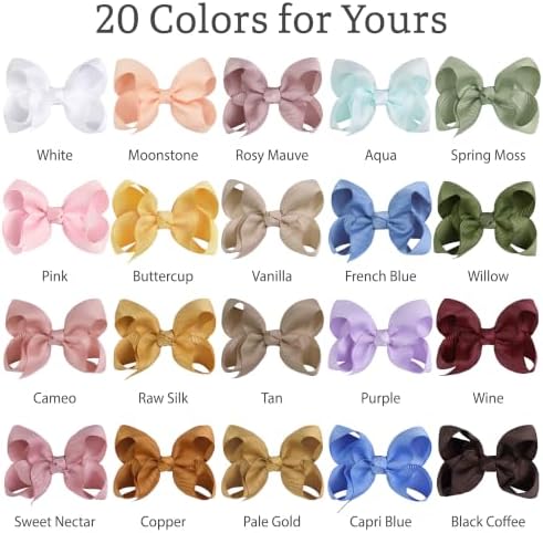 JOYOYO 40Pcs 3" Hair Bows Alligator Clips Grosgrain Ribbon Big Bows Clips For Girls Toddlers Kids Children - Image 4