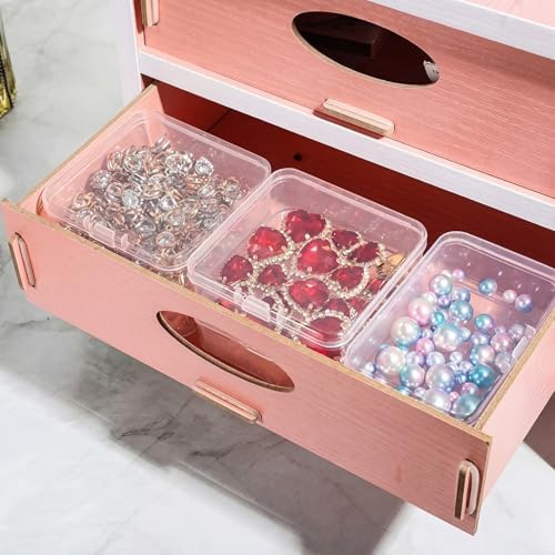 Jetec 30 Pieces Small Clear Plastic Storage Box, 1.7 x 1.7 x 0.8 Inch - Image 7