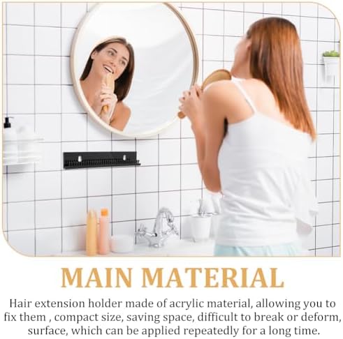 Hair Extension Holder, Weft Holder Braiding Hair Rack w/2 Suction Cups - Image 5