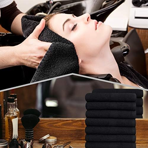 GREEN LIFESTYLE Black Bleach Proof Towels Bulk Sets 100% Cotton 16' X 25' Premium Spa Quality, Super Soft and Absorbent for Gym, Pool, Spa, Salon and Home 12 Pack - Image 5