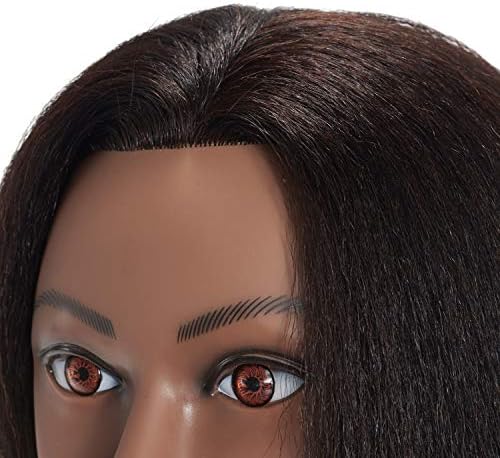 16-18 inch 100% Real Hair Mannequin Head for Hairdresser - Image 4