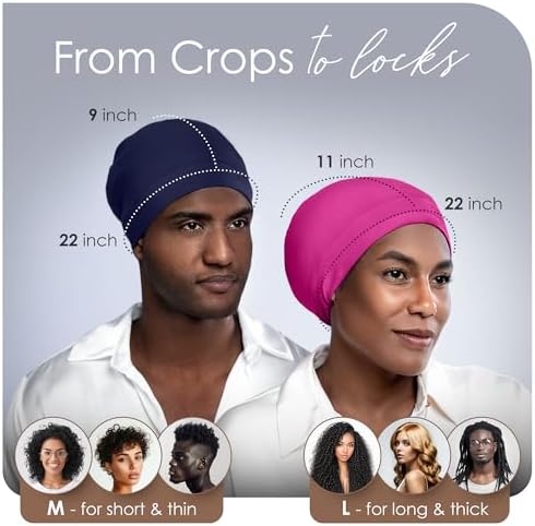 Silk Satin Hair Bonnet for Sleeping - Black Women & Men's Sleep Cap - Image 6