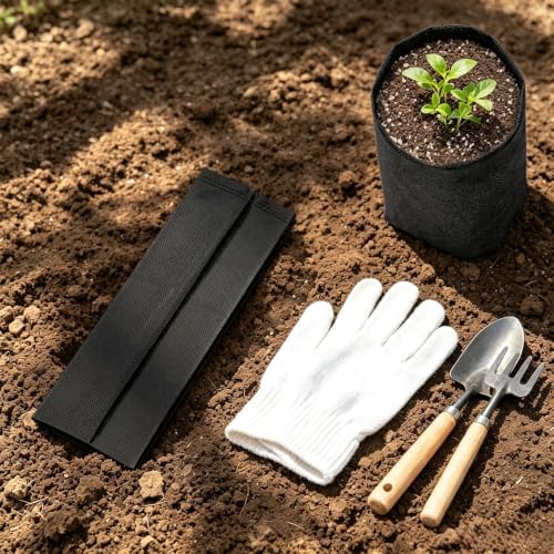 Fabric Grow Bags - 7x10 inches Black Plant Grow Bags, 50pcs - Image 2