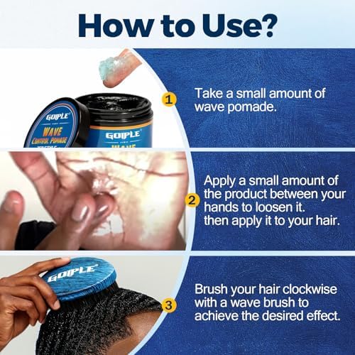 Curved 360 Wave Brush For Black Men Medium Hard Palm Brush for Laying Down Waves Made with Natural Boar Bristle and Wood Easy to Hold | Wave Pomade Strong Hold for Creating 360 Layer Hair Waves - Image 6