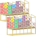 Meudid Hair Color Organizer for Salon - 2 PCS Metal Hair dye Tube Racks Storage Wall Mounted Cabinet Available by Meudid