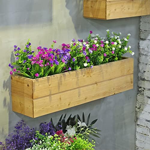 WILLBOND 12 Bundles UV Resistant Faux Flowers, Fuchsia, White, Purple - Image 6