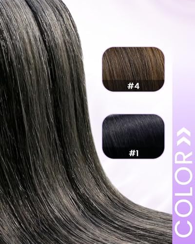 LaaVoo Clip In Hair Extensions Human Hair, Long Straight Hair, 24 Inch - Image 5