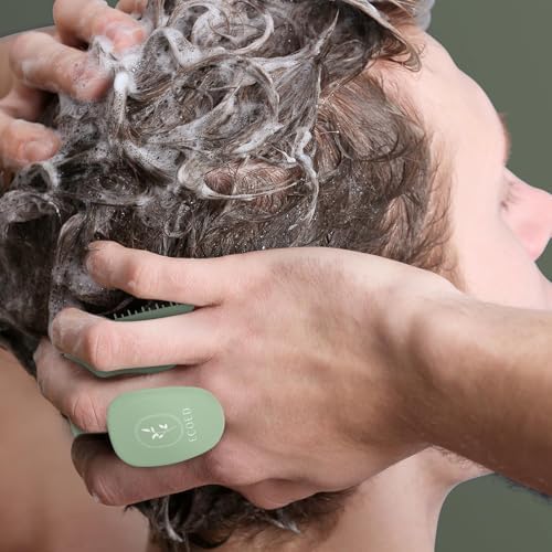 ecoed Scalp Massager Shampoo Brush,Scalp Scrubber for Dandruff Removal, Scalp Care Hair Brush Wet & Dry detangler for Men and Women.Suitable for Short Medium Hair(Green) - Image 7
