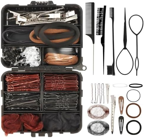 163psc Hair Accessories Kit, Bobby Pins Pins Hair Net Hairs Clips and Hairs Ties, for Women Girls Dance Ballet Cheerleading Travel with Storage Box - Image 3