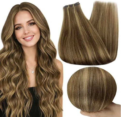 Full Shine Weft Hair Extensions Human Hair for Women 12 Inch 80g by FullShine