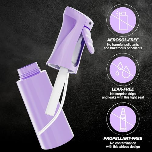 IMPORX Continuous Spray Bottle for Hair 2 Pack (10.1oz/300ml) Purple - Image 4