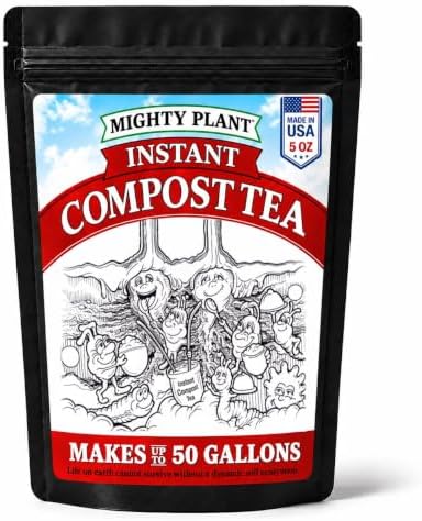 Instant Compost Tea (5 oz) – Probiotic Plant Food Bloom Booster & Yield Booster for Hydroponics & All Gardening Types | Microbial Formula Converts Amino Acids for Enhanced Growth (5, Ounces) by MightyPlant