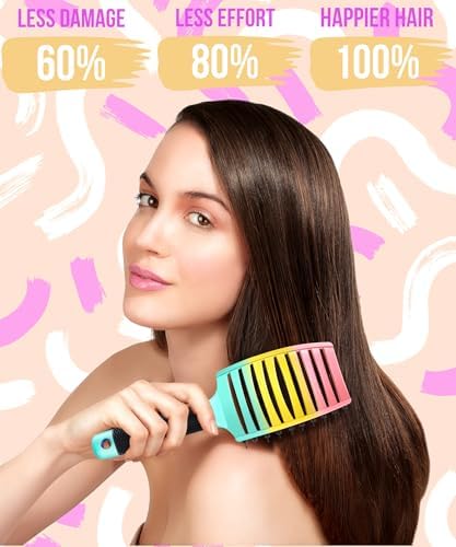 2 Pack Detangling Brushes for Women & Kids, Wet & Dry Hair, All Hair Types - Image 5