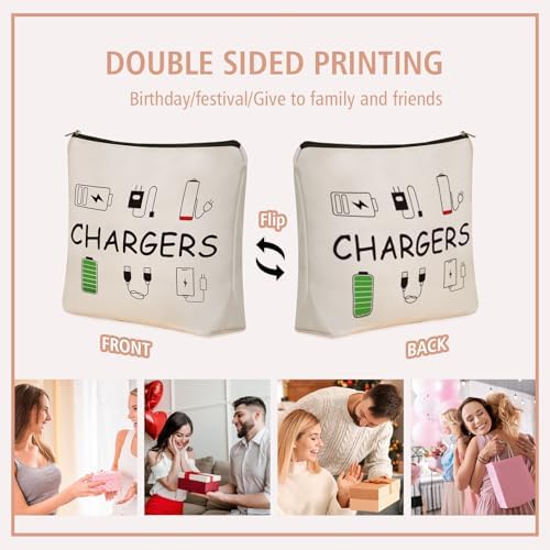 Cable Charger Makeup Bag,Charging Cord Electronics Accessories Travel Pouch - Image 6