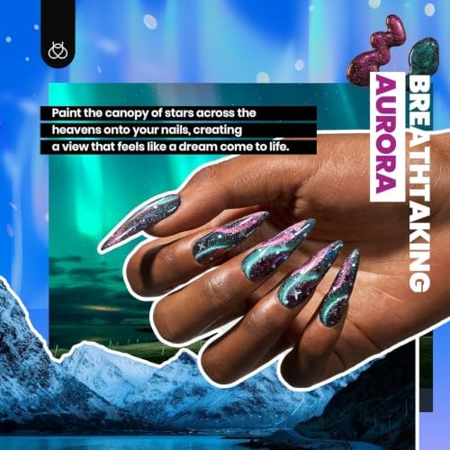 Beetles Gel Nail Polish Set, 53PCS Brown Green Blue Gel Polish Kit - Image 2