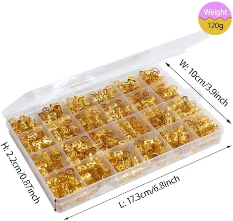 400PCS Gold Hair Clips Hair Jewelry Aluminum Dreadlocks Metal Cuffs For Hair Braids Hair Accessories, Adjustable Metal Cuffs Braiding Hair Rings for Box Braids (Golden) - Image 2