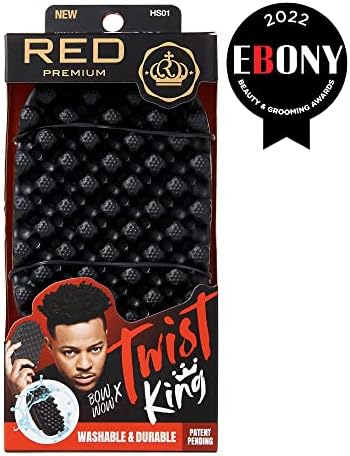 Red by Kiss Bowwow Twist King Premium Luxury Twist Styler Comb Brush, Durable Washable Alternative for Sponge for Barbers and Daily Use, Ideal for Afro, Curly, Coiled, 4C Hair - Image 2