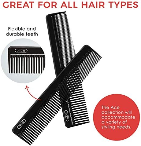 GOODY Hair Ace Dressing Hair Comb, 7.5 Inch, Black, 1 Count - Image 4