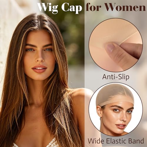 MEEZY 24 Pcs Skin Colored Wig Caps for Women, Non-Slip Stocking Cap for Lace Front Wig, Funny Party Cosplay Hair Cap Closed-End Hair Nets for Bachelorette Party Halloween Costume Birthday Wedding - Image 3