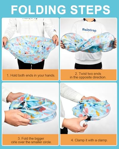 Lictin Haircut Capes Umbrella for Kids - Hair Cutting Haircut Cape Kids Waterproof Foldable Adjustment - Image 3