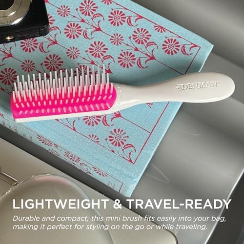 Denman Mini Curl & Blow-Dry Styling Brush – Define Curls, Smooth Frizz & Style Short Hair with Precision, D14 Floral Fantasy (Floral Fantasy) - Image 3