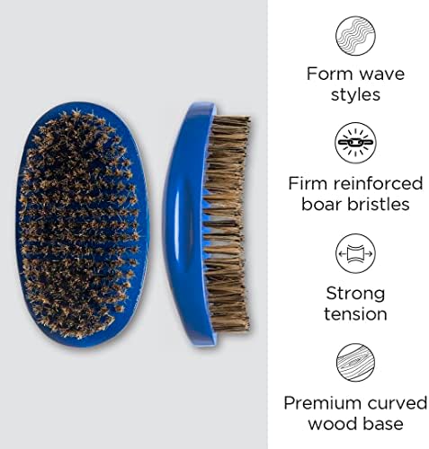 Diane Prestige Reinforced Boar Hard Bristle Curved Military Wave Brush, D1742 - Image 2