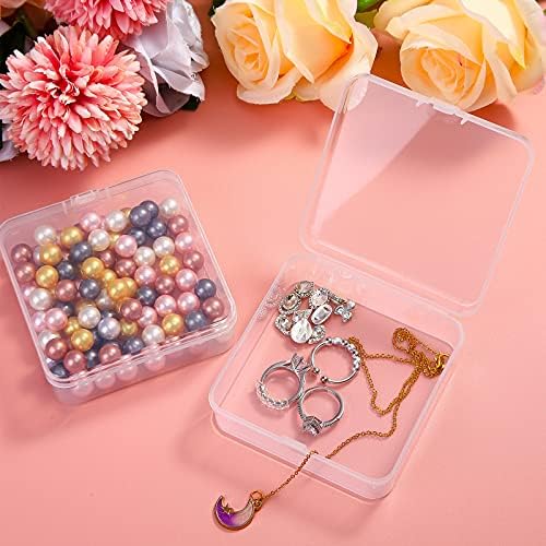 Jetec 30 Pieces Small Clear Plastic Storage Box, 3.3 x 3.3 x 1.1 Inch - Image 6