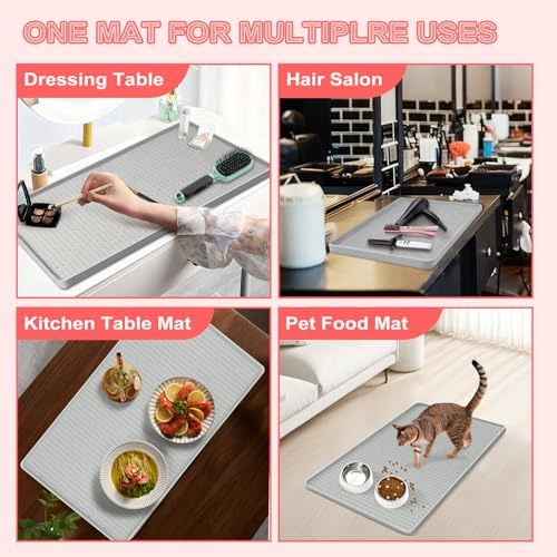 Lorvain 24" x 17" Oversize Silicone Heat Resistant Mat for Hair Tools - Image 7