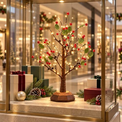 Tabletop Berry Bush,Bonsai Tree Decorative Led Lights - Image 6