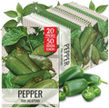 Seed Needs TAM Jalapeño Hot Pepper Seeds to Plant Vegetables - 20 Packs by SeedNeeds